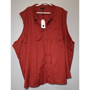 Universal standard womens size 4xl plus size top rust copper blouse